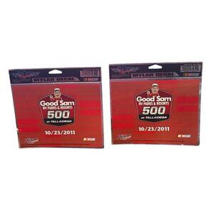 Nascar Talladega 500 Good Sams RV Parks Mylar Decal Sticker 2011 Lot Of 2 NOS